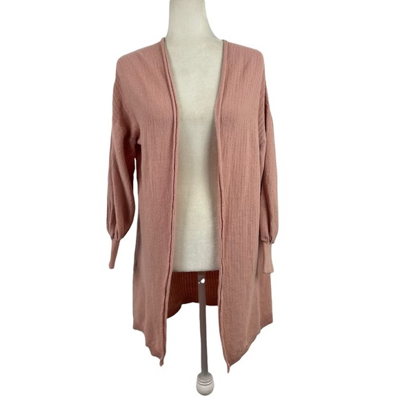 wild fable Sweaters - Wild Fable Blush Pink Long Open Front Knit Cardigan Sweater Lightweight